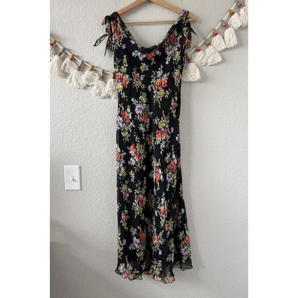Jones New York Dresses & Skirts - Vintage Jones New York Floral Aline Semi Sheer Slip Midi Dress Y2k Fairy Romanti